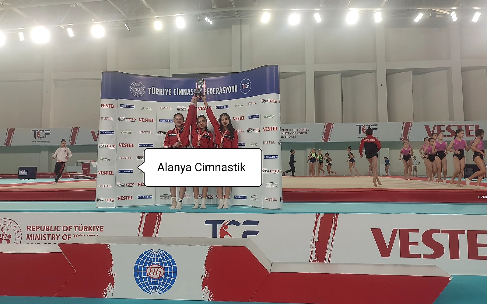 2024 Türkiye Cimnastik Federasyonu Kulüpler Arası Türkiye Şampiyonası kürsüsü